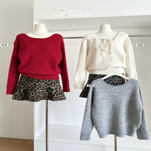 여성용 긴소매 니트