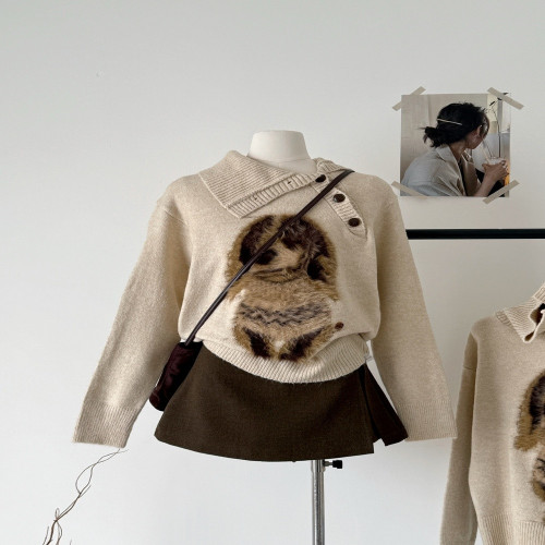 여성용 긴소매 니트