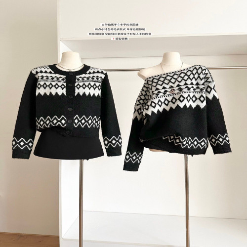 여성용 긴소매 니트