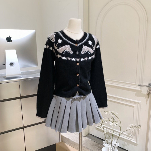 여성용 긴소매 니트