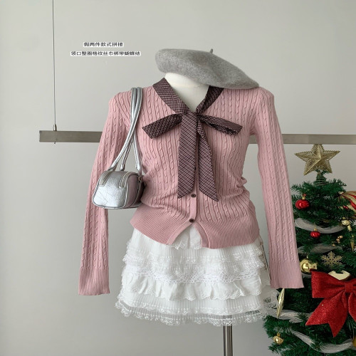 여성용 긴소매 니트