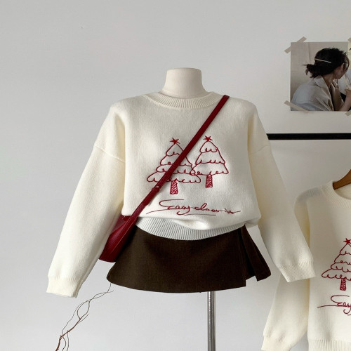 여성용 긴소매 니트