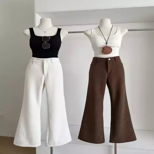 노브랜드 레트로 기모 코듀로이 세미부츠컷 팬츠