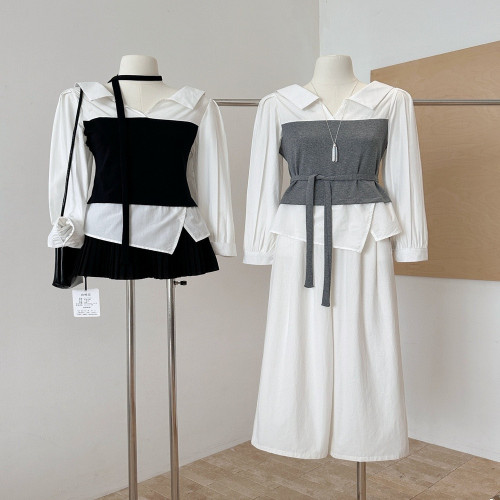 여성용 긴소매 셔츠