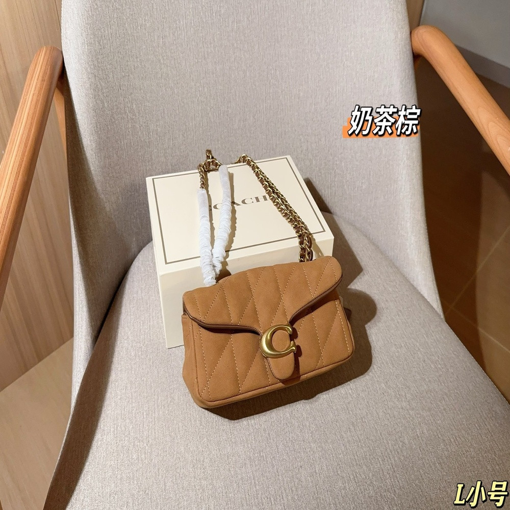 코치 스웨이드 태비 체인백
