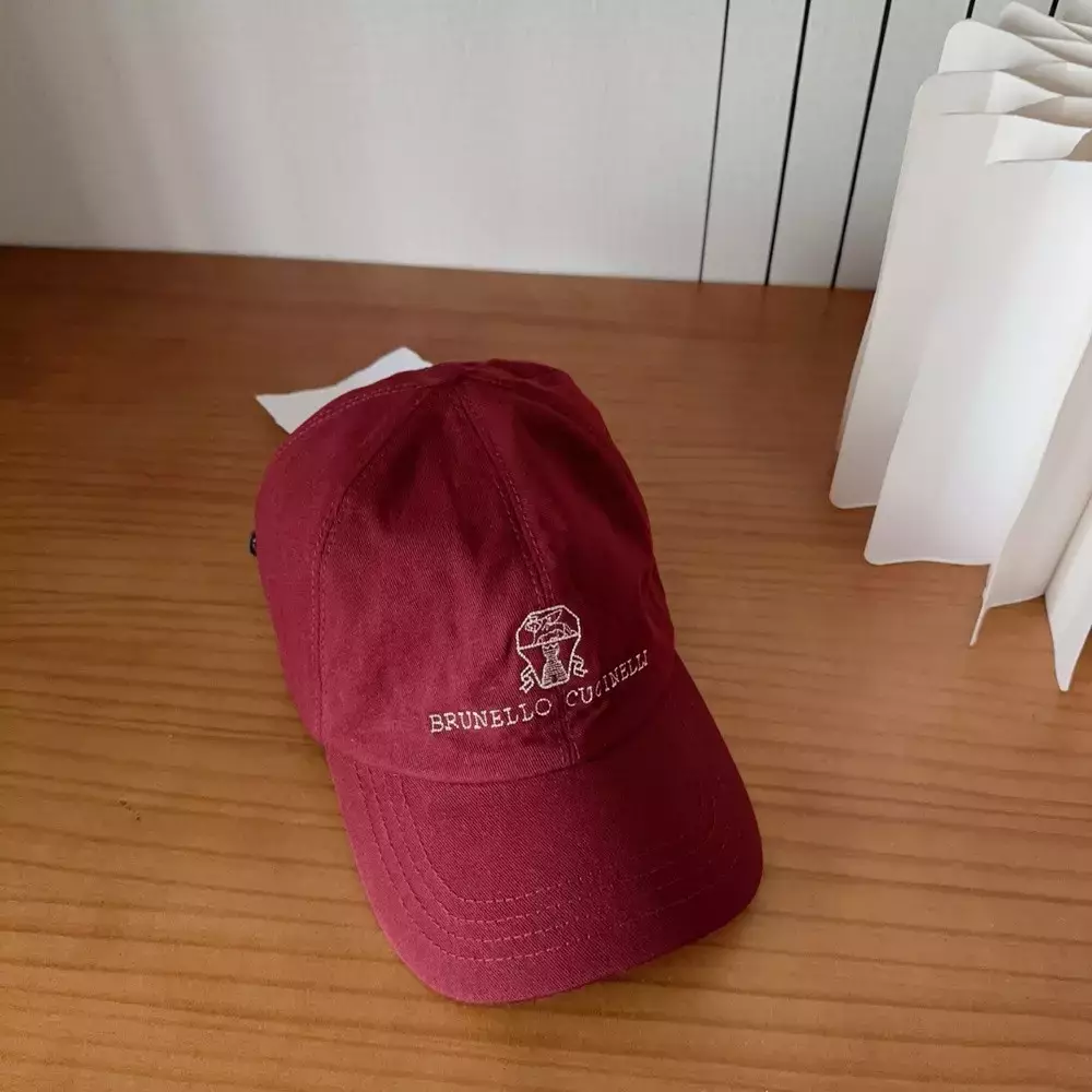 브루넬로쿠치넬리 자수 로고 포인트 캡