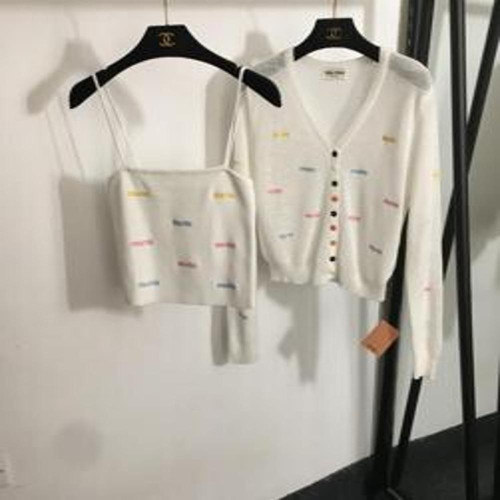여성용 긴소매 가디건 세트
