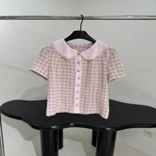 여성용 반소매 블라우스