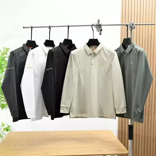 비음러펀 자수 로고 긴소매 카라 티셔츠