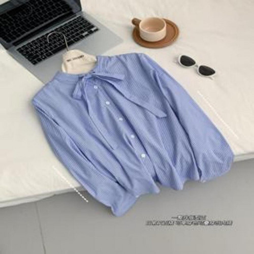 여성용 긴소매 블라우스