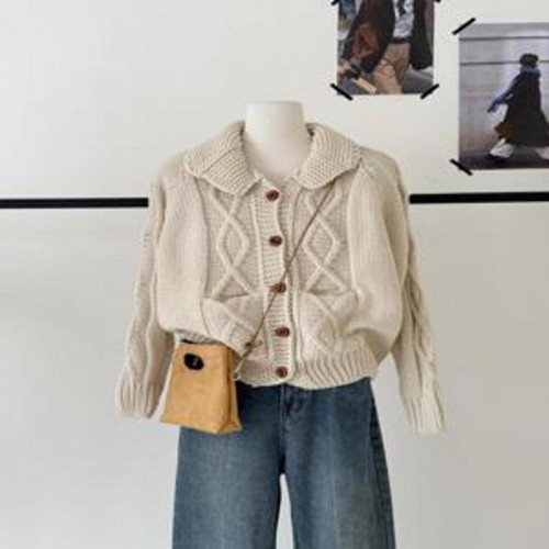 여성용 긴소매 가디건