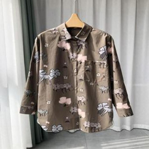 여성용 긴소매 셔츠