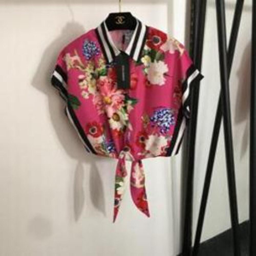 여성용 반소매 블라우스