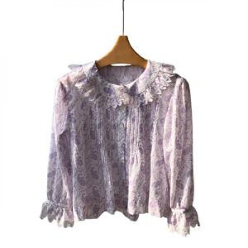 여성용 긴소매 블라우스