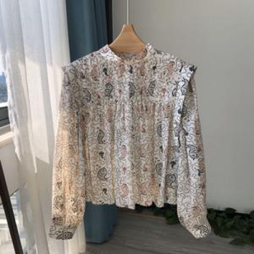 여성용 긴소매 블라우스